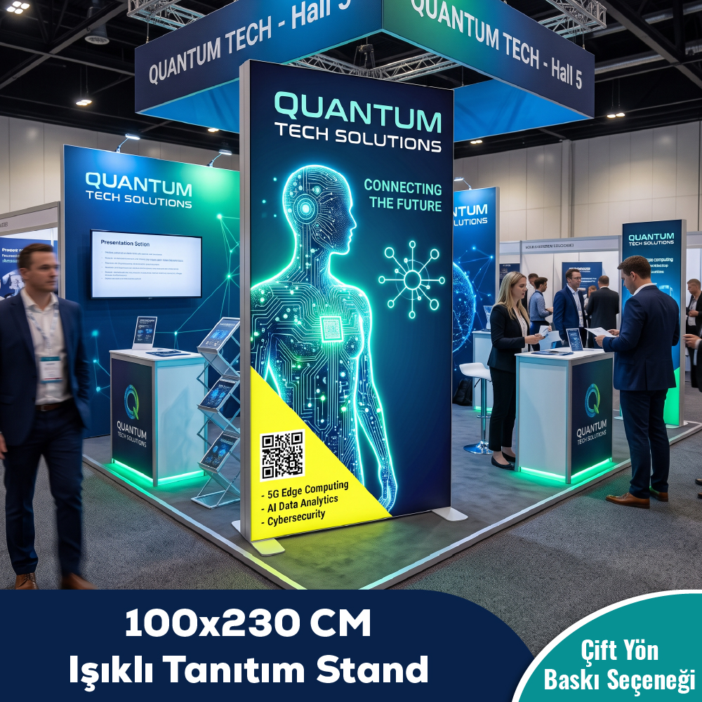 100x230 CM Işıklı Tanıtım Stand