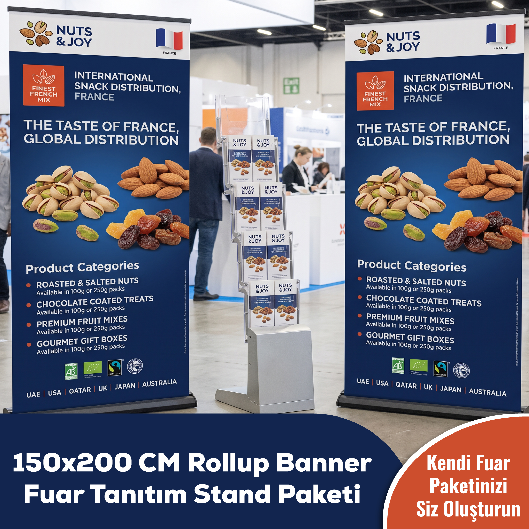 150x200 CM Rollup Banner Fuar Tanıtım Stand Paketi
