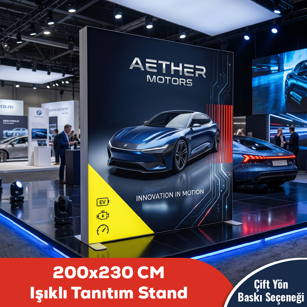 200x230 CM Işıklı Tanıtım Stand